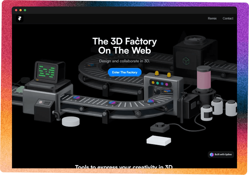 Cover image for The 3D Factory: Framer Landing Page 