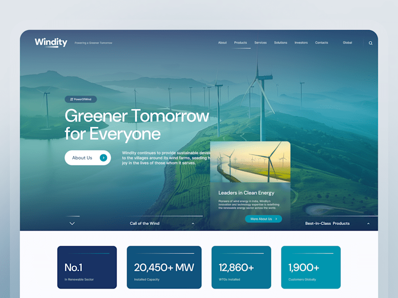 Cover image for Clean Energy Producer Web Design