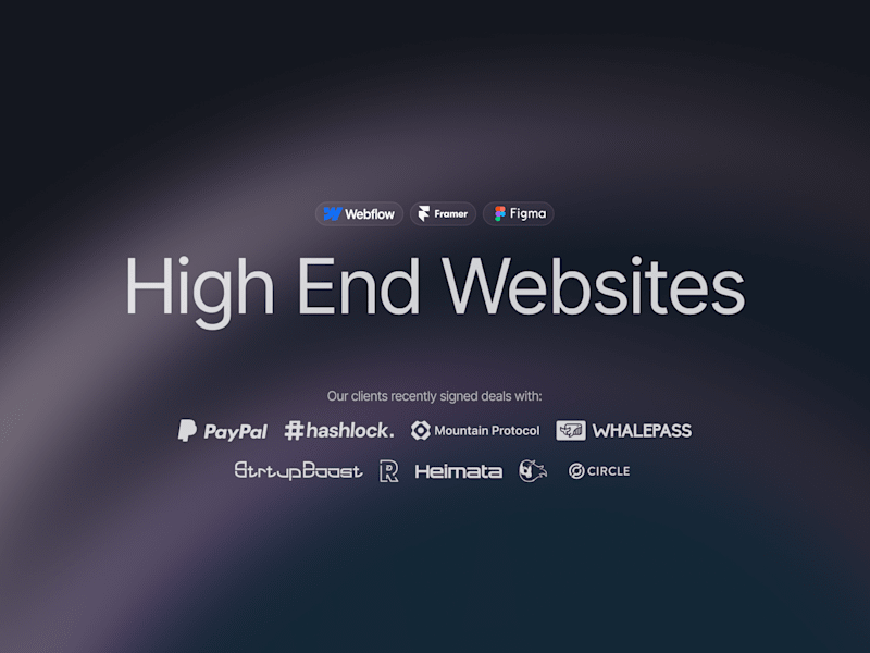 Cover image for High End Websites (that help you attract capital)
