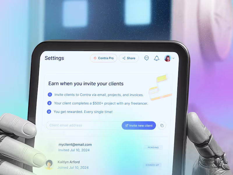 Cover image for Contra Dashboard & Referrals