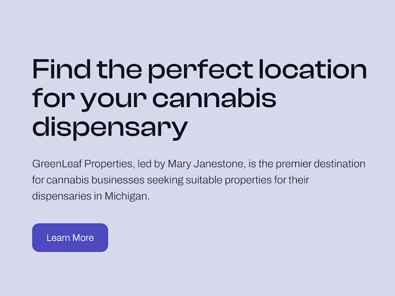 Cover image for GreenLeaf Properties: Cannabis Real Estate Website