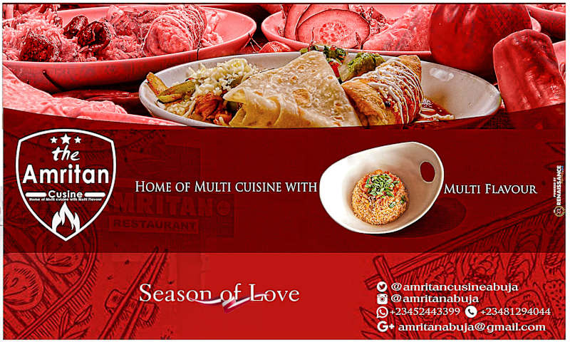 Cover image for DELIGHT IN LOVE'S FLAVORS: AMRITAN CUISINE'S VALENTINE'S DESIGN