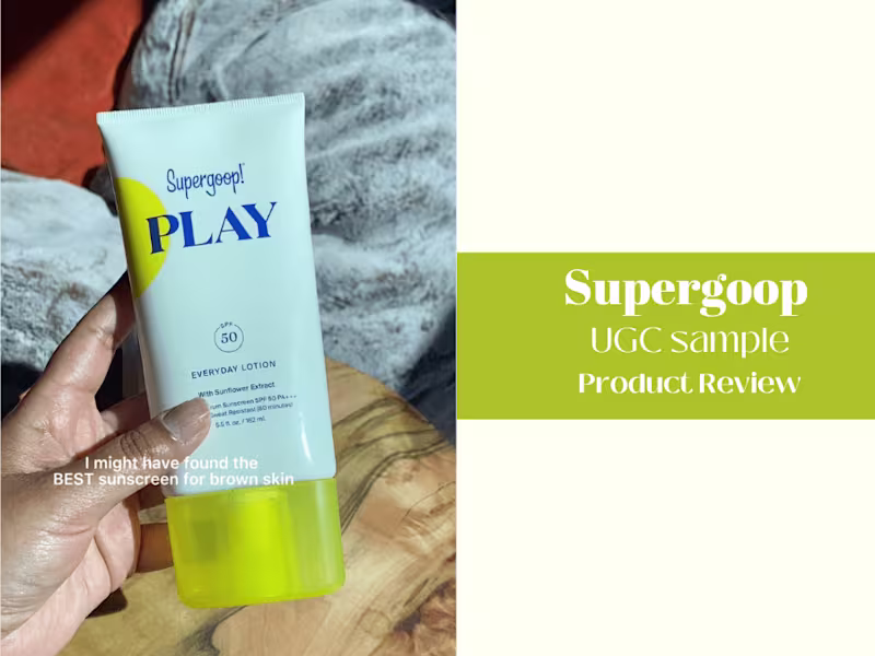 Cover image for Beauty Product Review UGC