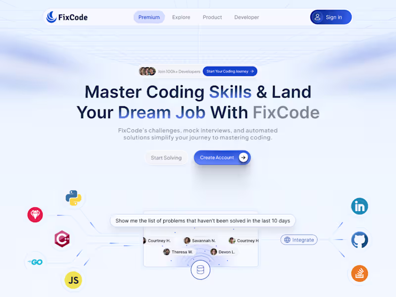 Cover image for FixCode Website || Full Stack Web Development