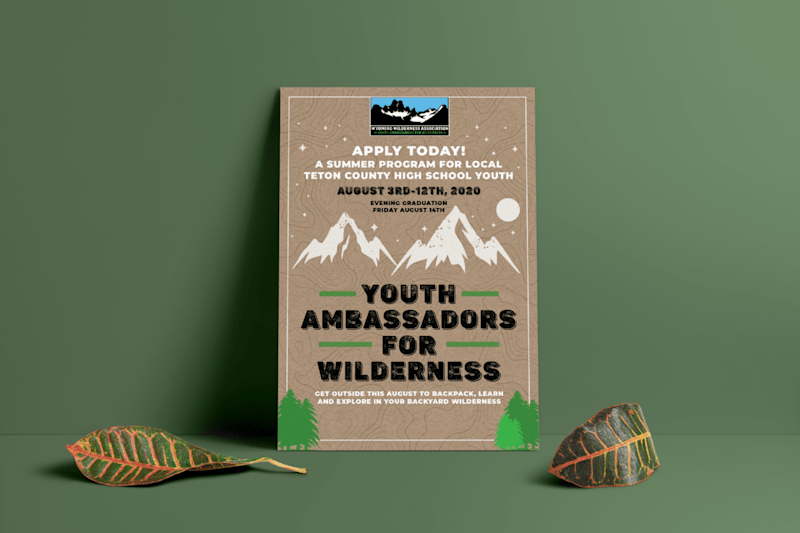 Cover image for Youth Ambassadors for Wilderness - Poster, flyer and social media design