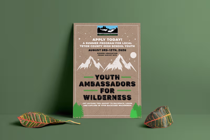Cover image for Youth Ambassadors for Wilderness - Poster, flyer and social media design