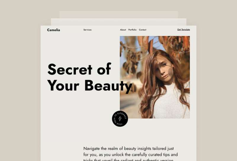 Cover image for Camelia — Beauty Framer Template 