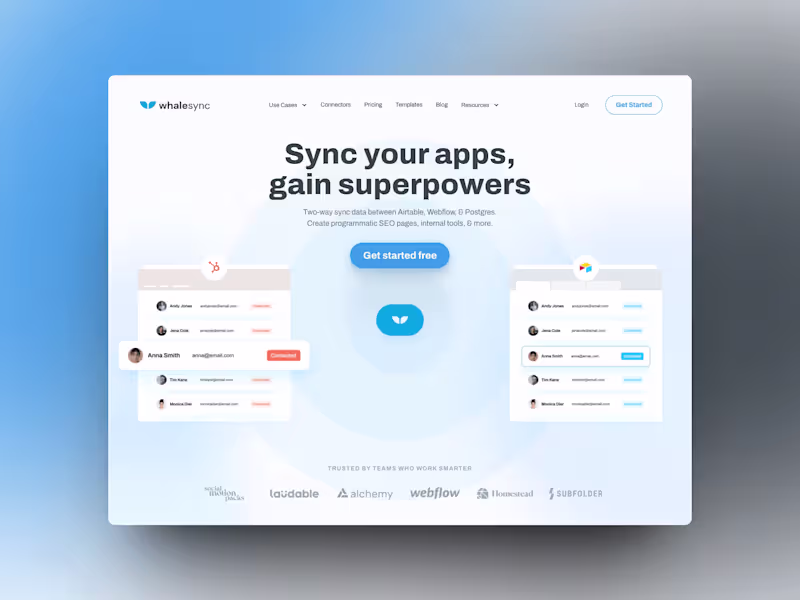 Cover image for Whalesync - Webflow Development