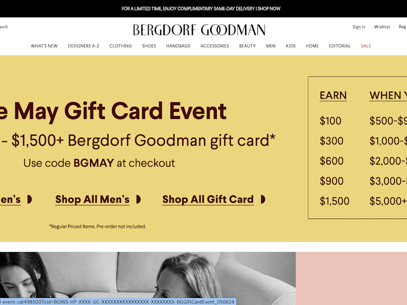 Cover image for BERGDORF GOODMAN