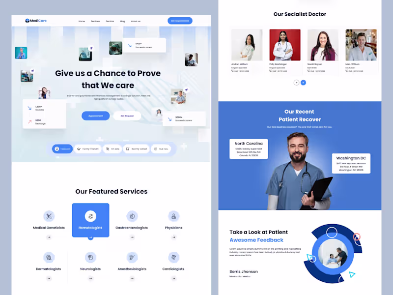 Cover image for Modern Private Clinic Landing Page