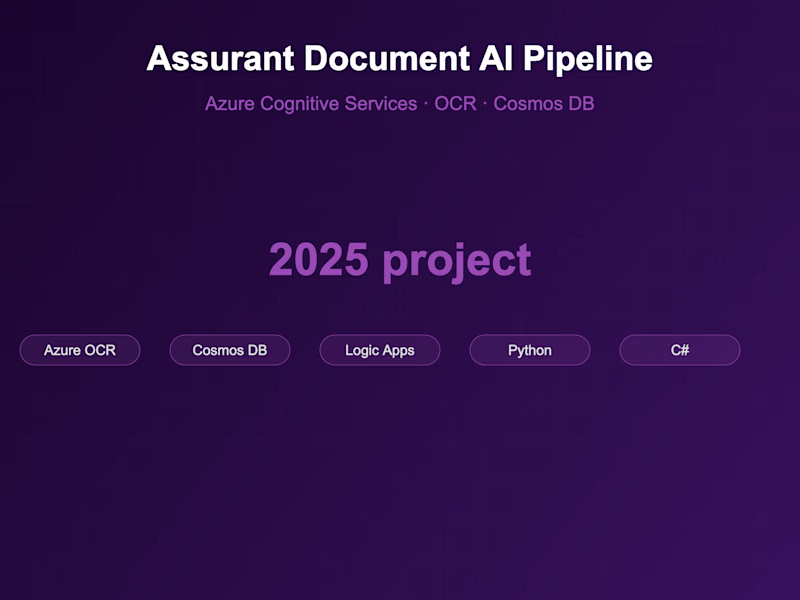 Cover image for 🤖 Assurant AI Document Pipeline