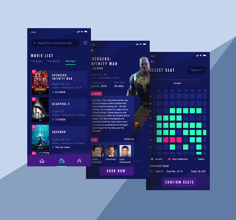 Cover image for Movie Booking App  Concept