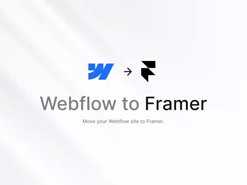Cover image for Webflow to Framer Migration