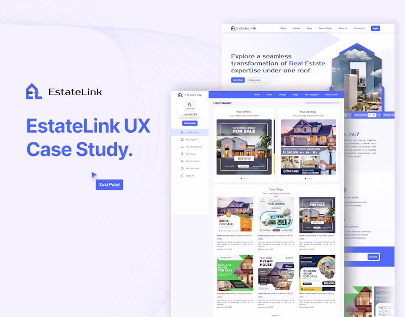 Cover image for EstateLink : A revolutionary real estate platform