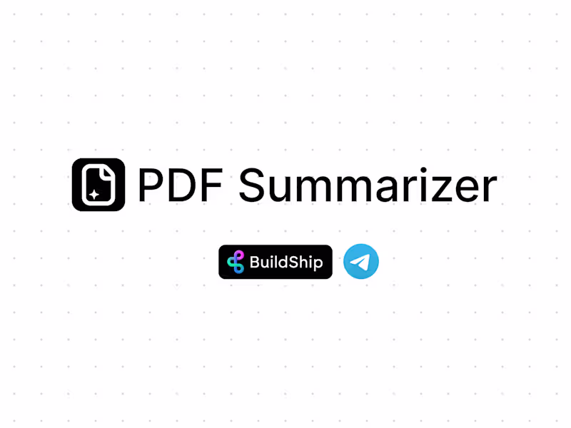 Cover image for Telegram PDF Summarizer: AI-Powered Document Assistant