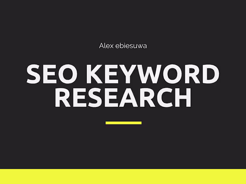 Cover image for Comprehensive Keyword Research Service