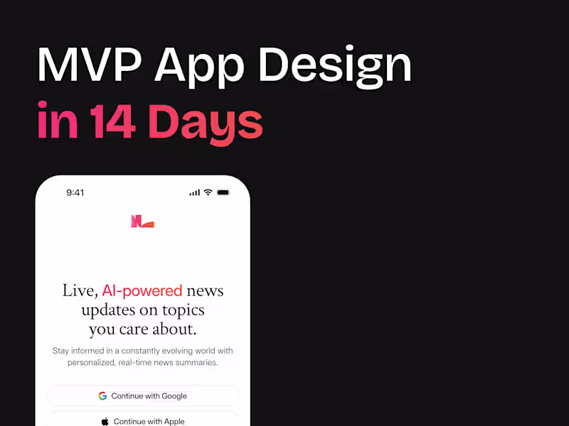 Cover image for Let’s Design Your MVP App in 2 Weeks
