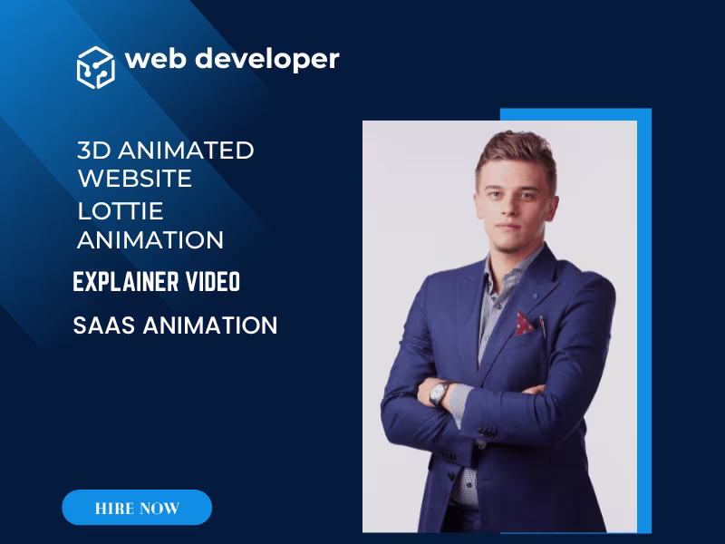 Cover image for i will make lottie animation 3d interactions 3d animated website