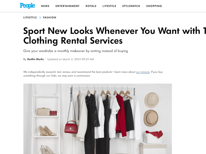 Cover image for 8 Best Clothing Rental Services | PEOPLE