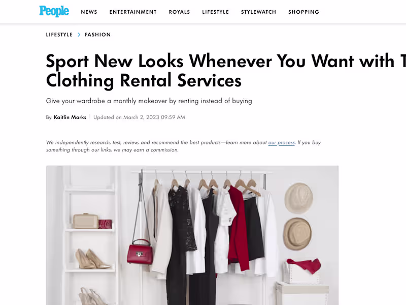Cover image for 8 Best Clothing Rental Services | PEOPLE