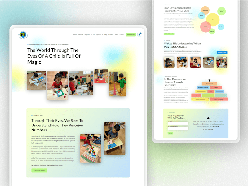 Cover image for Beautiful Website for Da Vinci Montessori