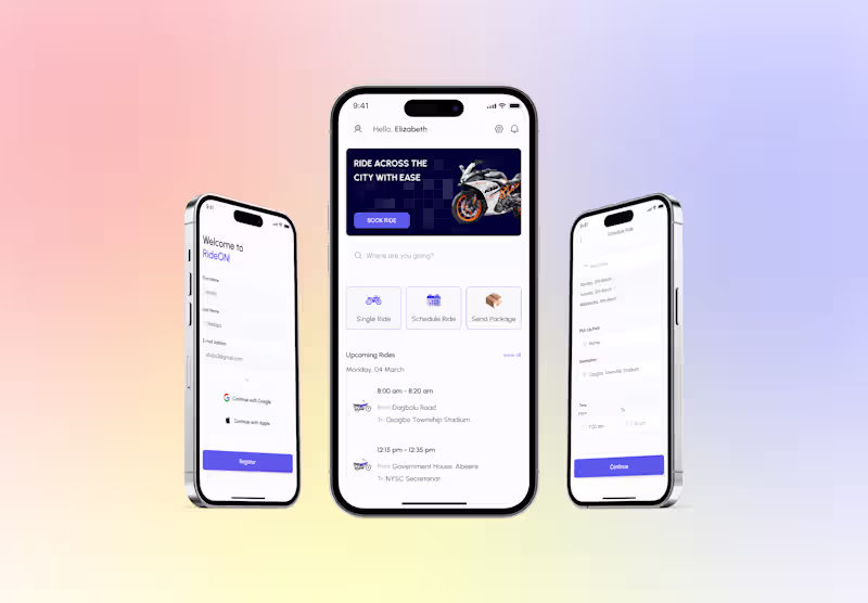 Cover image for RideON : Ride Hailing Application