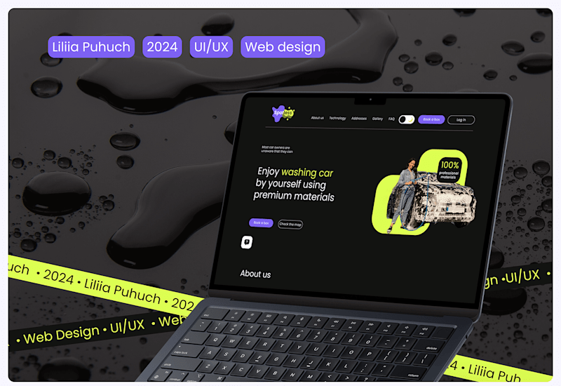 Cover image for Carwash service website | UI/UX Design | 2024 