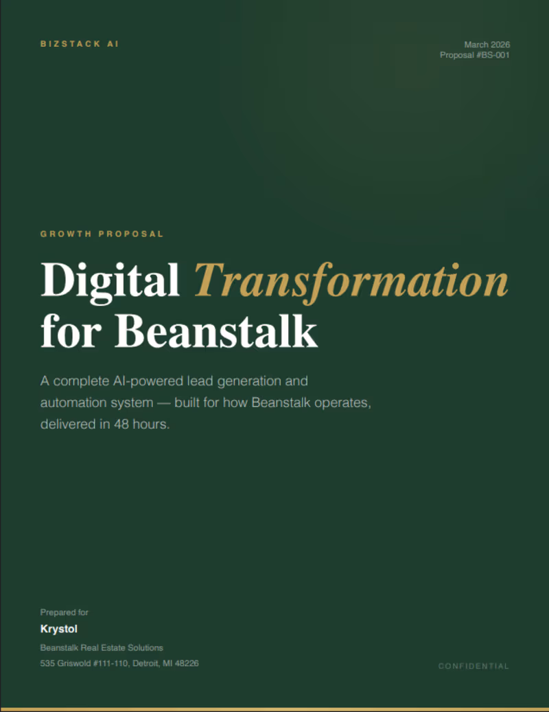 Cover image for AI-generated premium branded proposal for