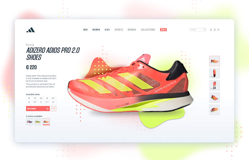 Cover image for Adidas Adizero Adios Pro 2.0 Landing Page - Concept