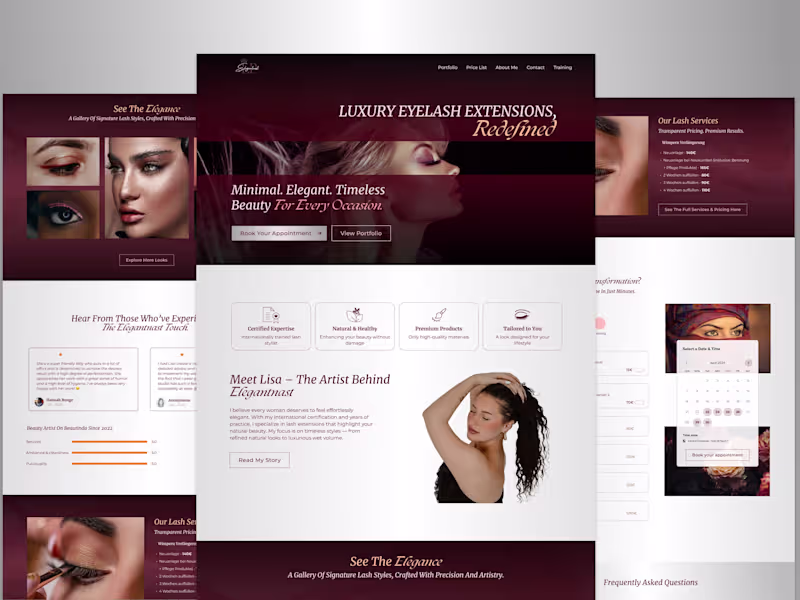 Cover image for Elegantnast - Luxury Beauty Brand Website