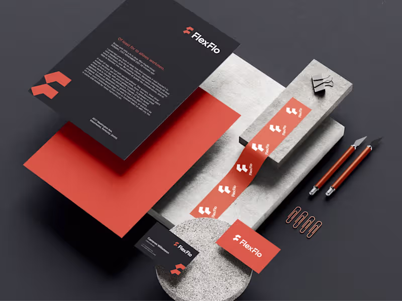 Cover image for The brand identity I crafted for FlexFlo, a trailblazer in t...