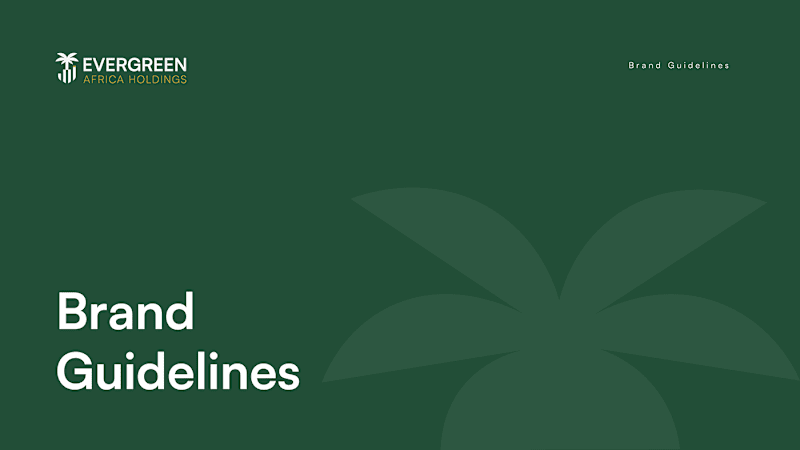 Cover image for Evergreen Africa Holding Brand Guideline
