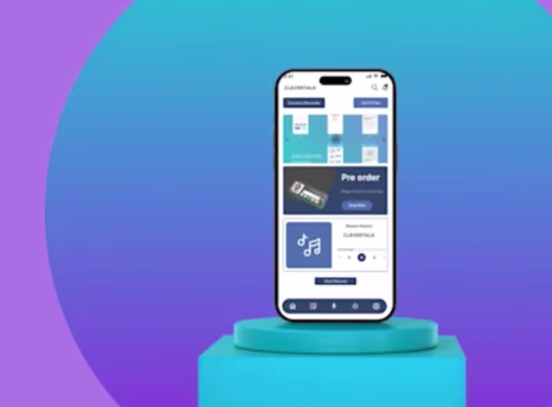 Cover image for AI-powered audio recording app CleverTalk is an AI powered a...