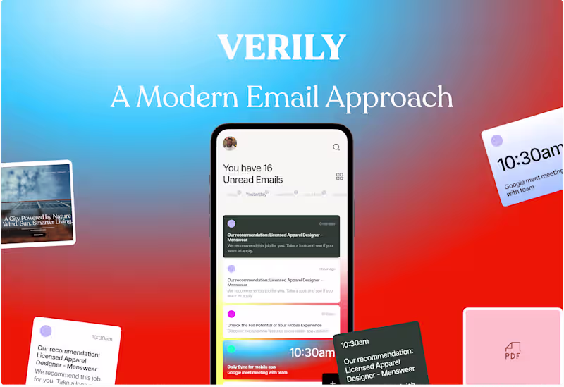 Cover image for Email Mobile App Design
