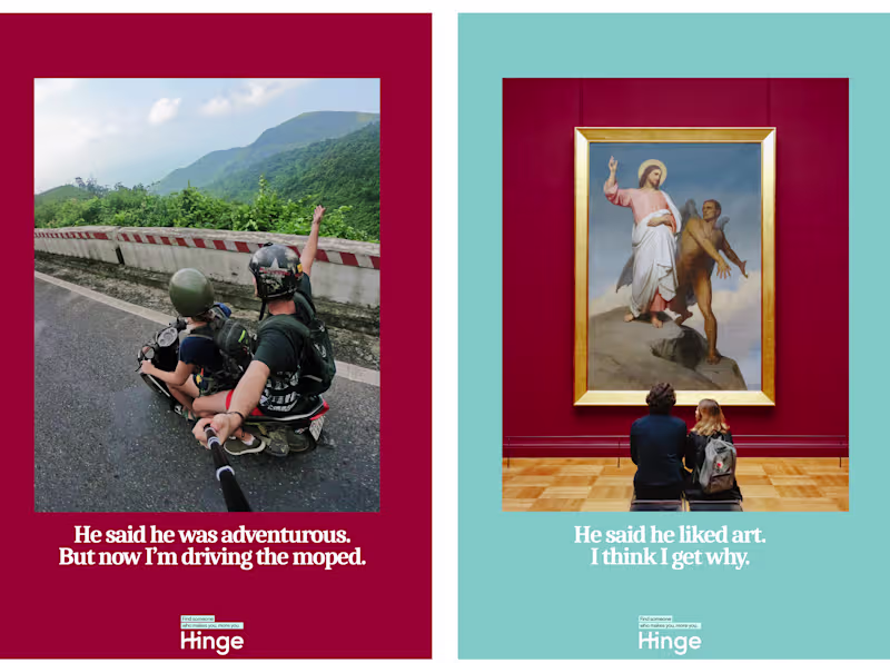 Cover image for Hinge: Creating an Emotive Ad Campaign for Dating App