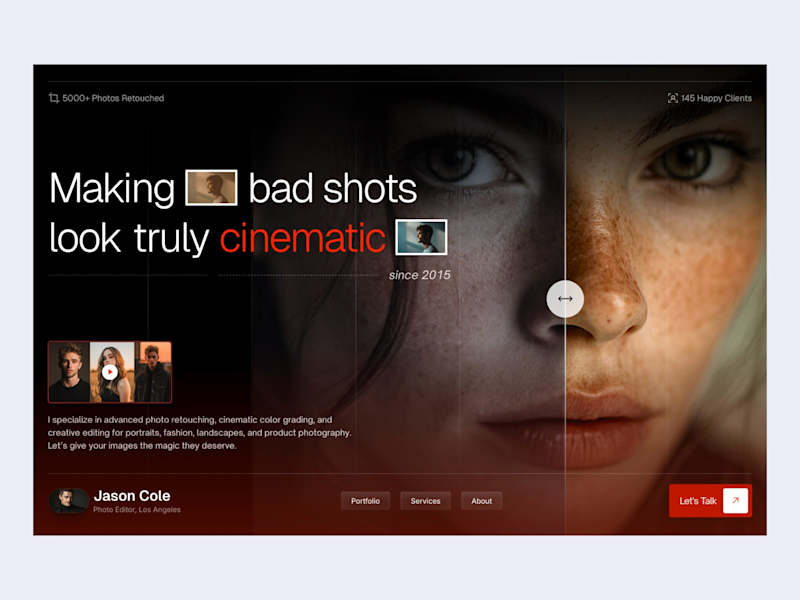 Cover image for Photo Editor Portfolio Website