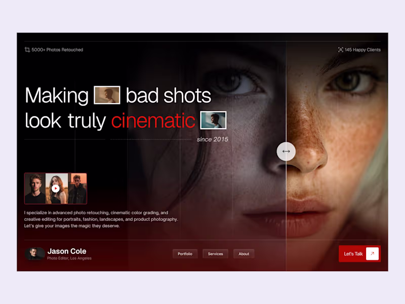 Cover image for Photo Editor Portfolio Website