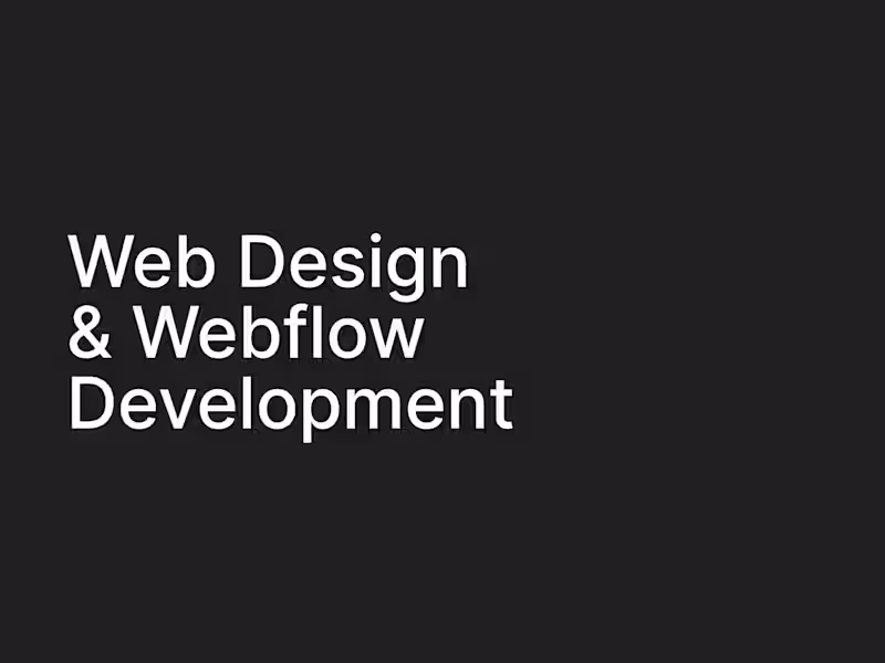 Cover image for Web Design & Webflow Development