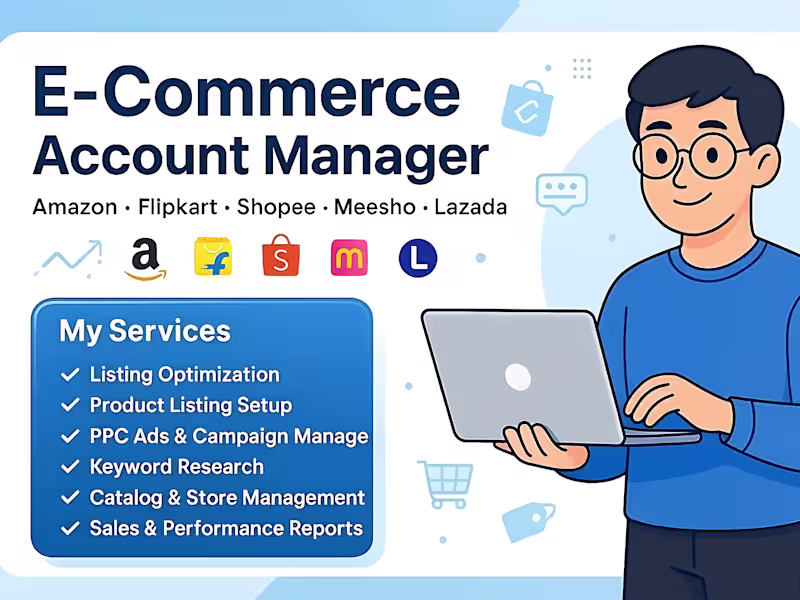 Cover image for E-commerce Account Manager (Amazon, Flipkart, Shopee, Lazada)
