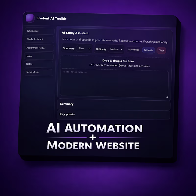 Cover image for Modern Website or AI Automation system