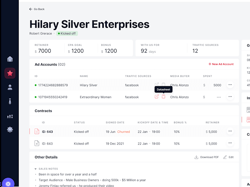 Cover image for Agency Management Dashboard
