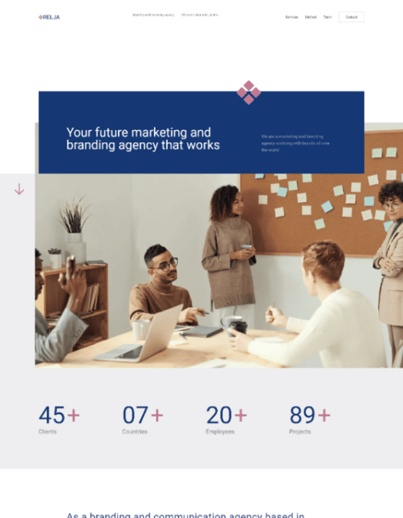Cover image for RELJA Webflow Agency Premium Template 