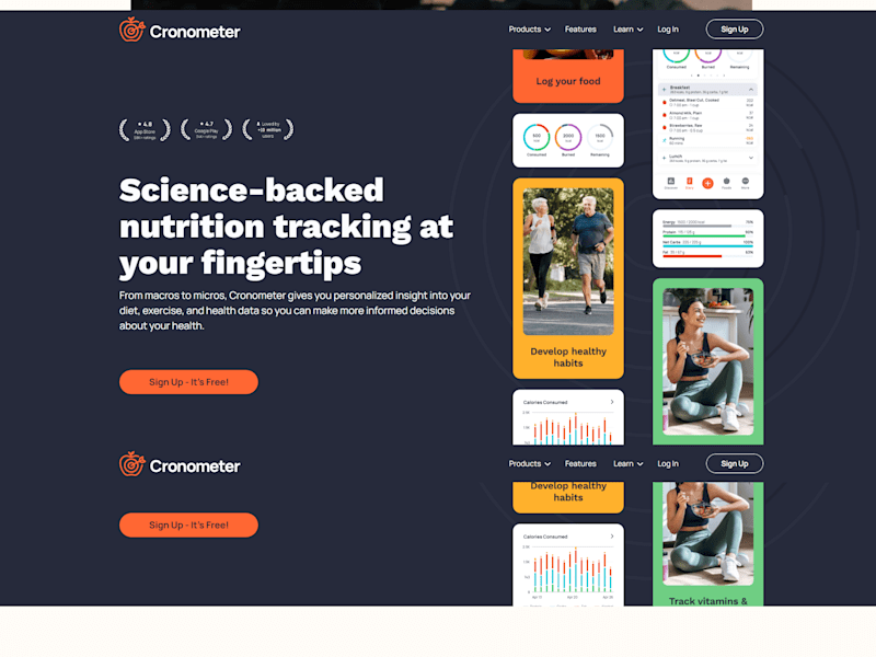 Cover image for Nutrition & Health Tracking SaaS Website