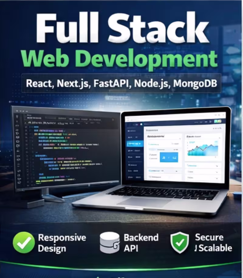 Cover image for Full Stack Web Development (Next.js | React | Node.js | MongoDB)