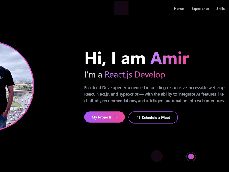Cover image for Amir - Frontend Developer