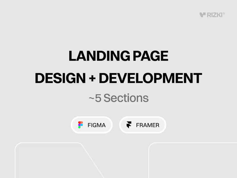 Cover image for Landing Page (Design + Framer Development)