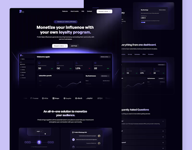 Cover image for Pretiz - Landing Page Design