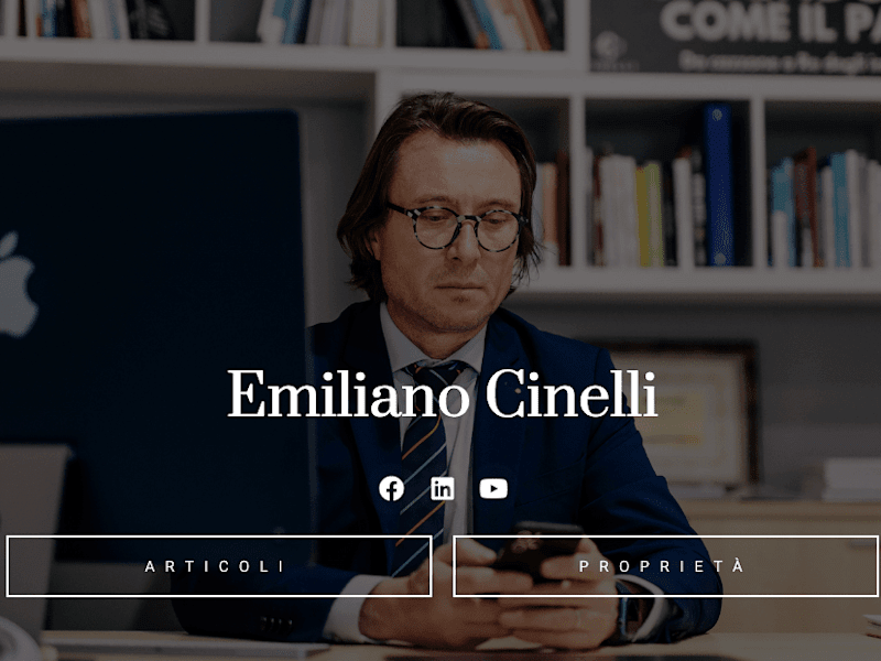 Cover image for Emiliano Cinelli Website - Real Estate Personal Brand