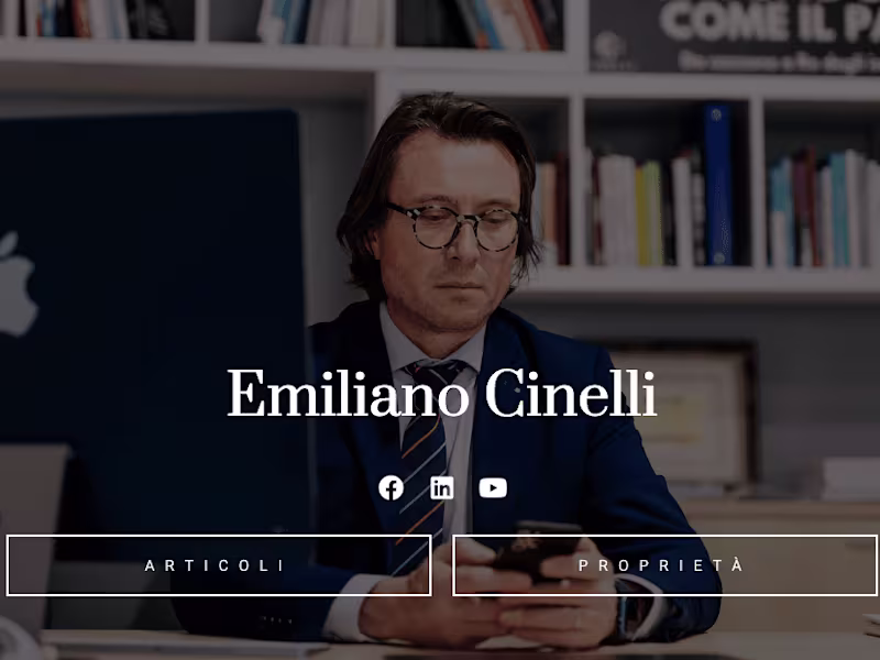 Cover image for Emiliano Cinelli Website - Real Estate Personal Brand