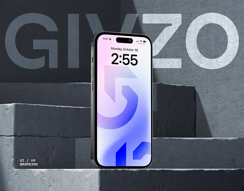 Cover image for GIVZO – Fintech App Branding, UI/UX & Visual Identity